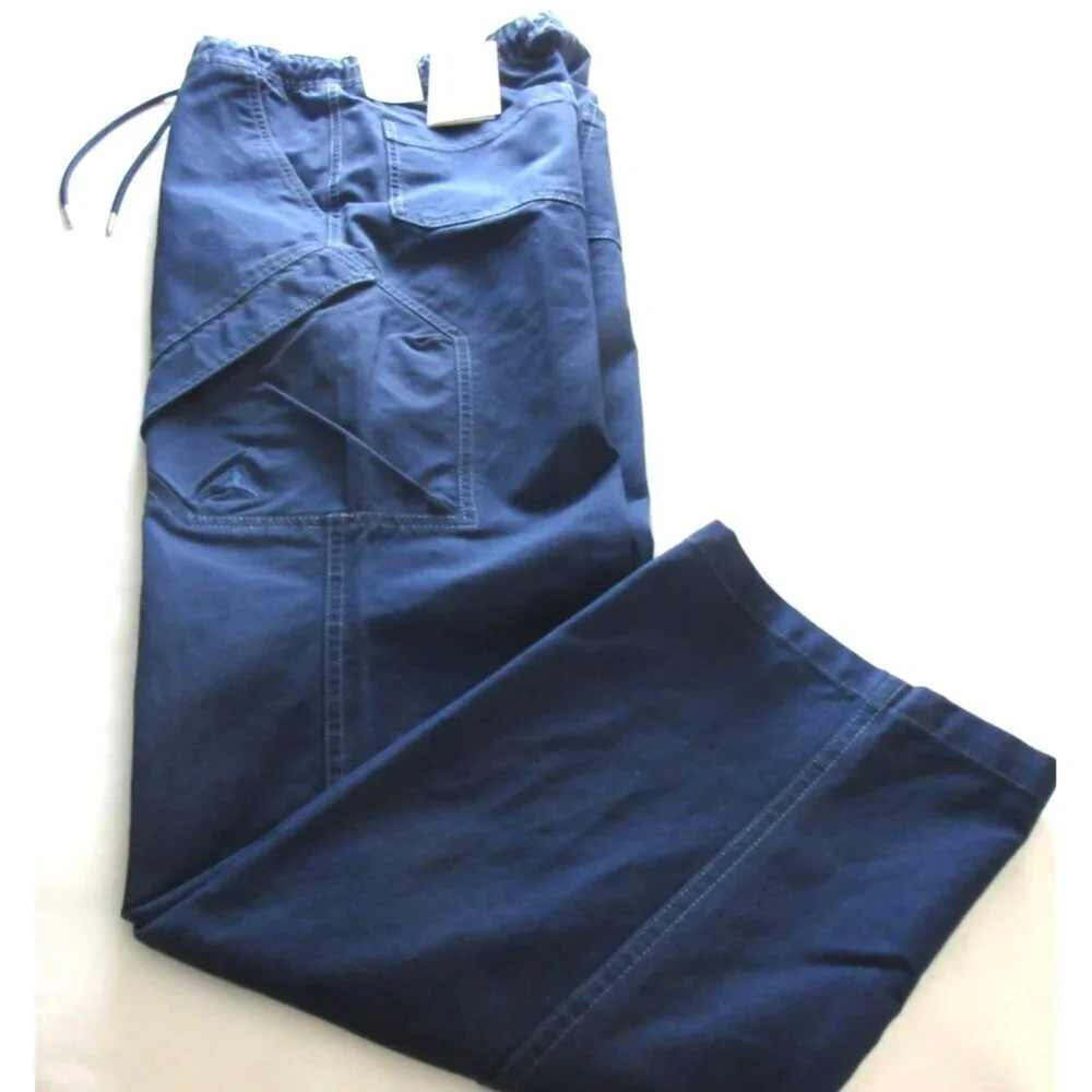 Jordan Men's MJ Chicago Cotton Cargo Casual Logo Pants Midnight Navy Blue NWT
